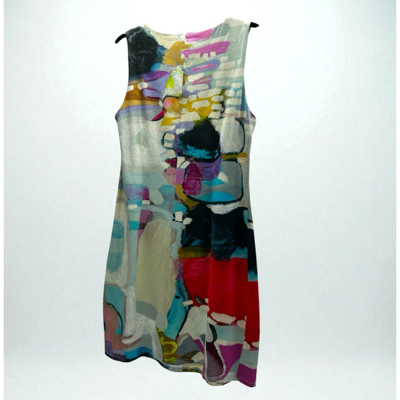 Claire Desjardins Sleeveless Tank Dress Women's Multicolor Abstract Size Medium - Picture 2 of 8